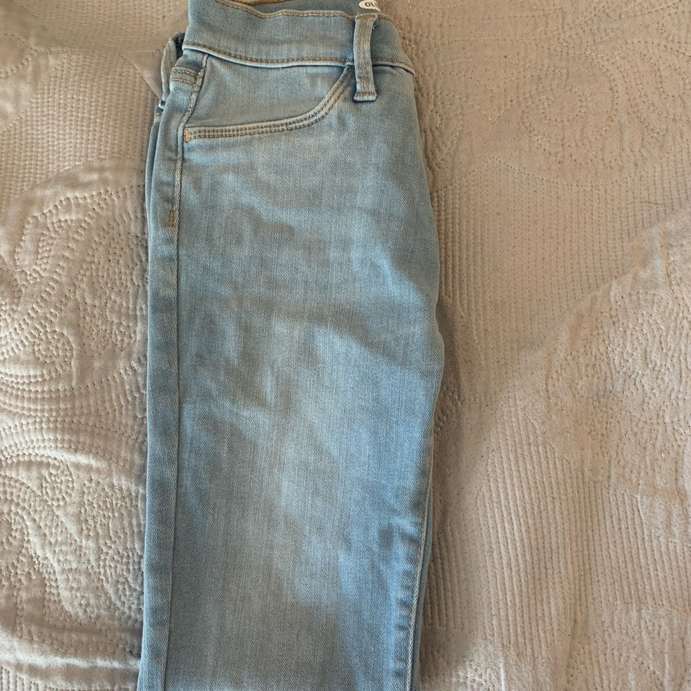 Old navy girls ballerina jeggings with frayed hem bottoms